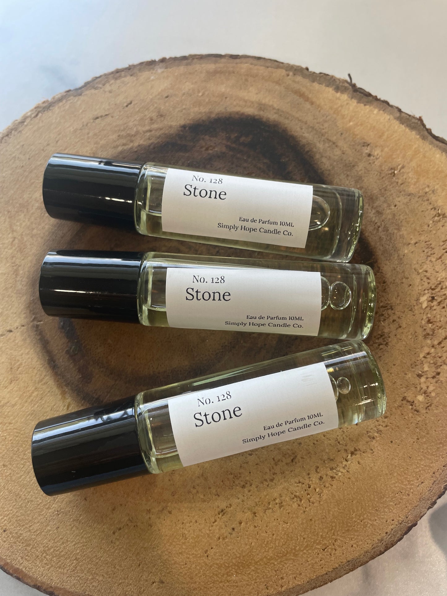 Perfume Rollerball 10 ml., Stone. Fresh Clean Everyday Scent, Unisex Ocean & Wood Perfume