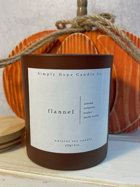 Handmade Soy Wax Candle Flannel Gift Small Batch Aromatherapy Autumn Fall