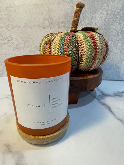 Handmade Soy Wax Candle Flannel Gift Small Batch Aromatherapy Autumn Fall