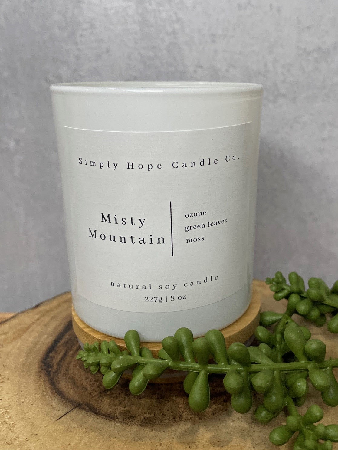 Soy Wax Candle, Misty Mountain Scent, All Natural, Home Decor, Gift for Her, Hostess Gift, Non-Toxic, Fresh Scent Candle, Hand Made Candle