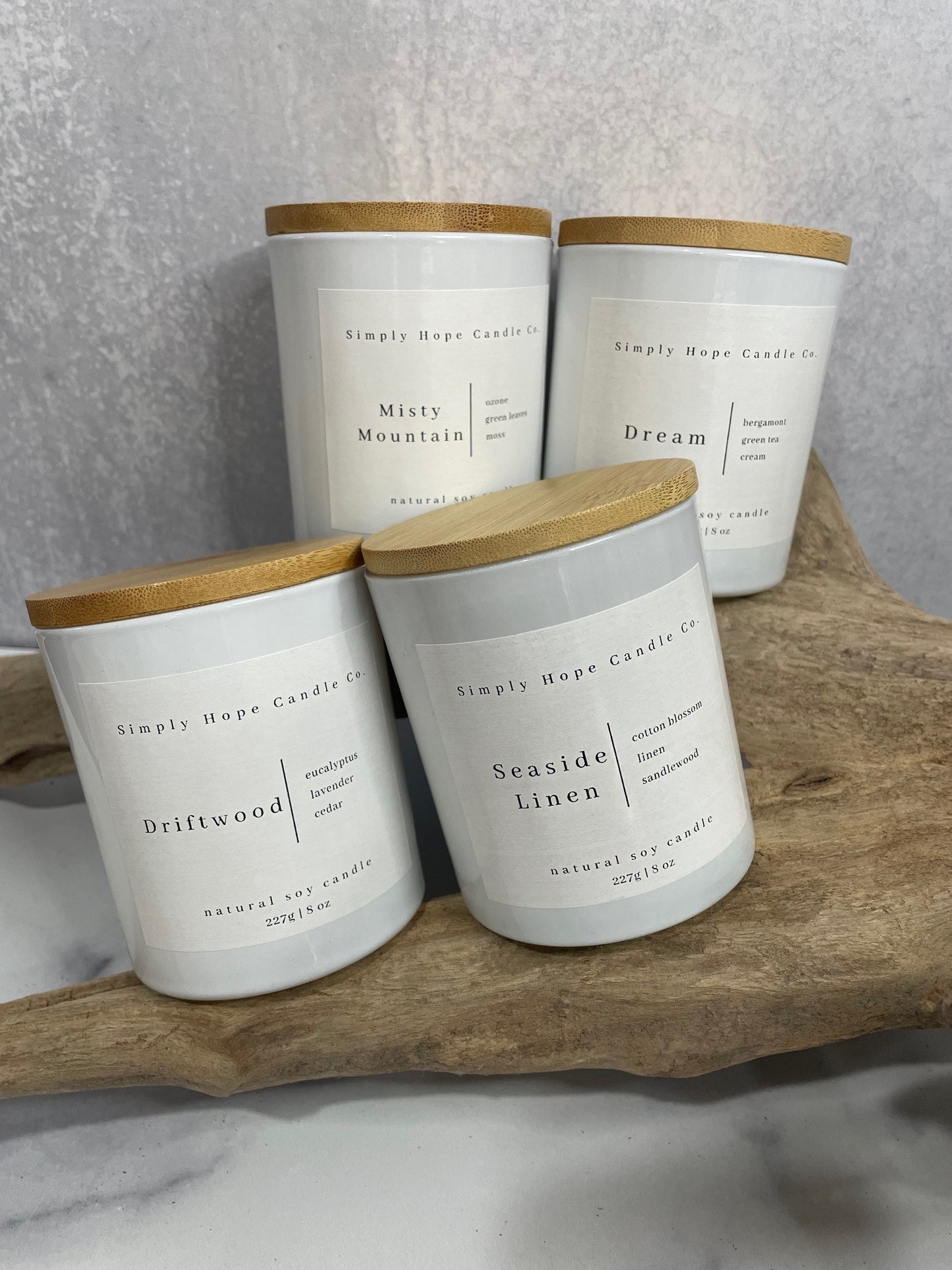 Soy Wax Candle, Driftwood, All Natural, Home Decor, Gift for Her, Non-Toxic, Fresh Scent Candle, Hand Poured Candle