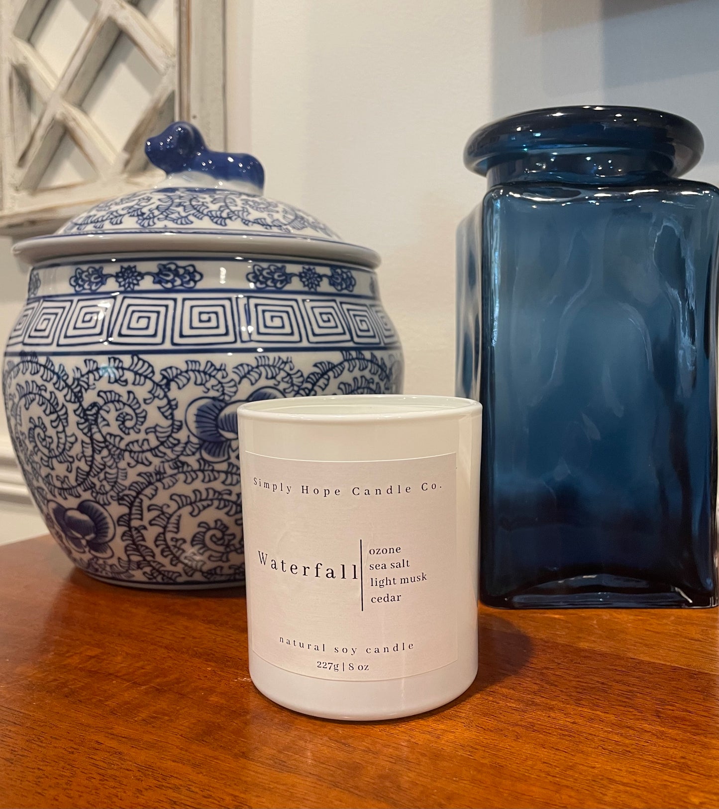 Soy Wax Candle, Waterfall Scent, All Natural, Home Decor, Gift for Her, Non-Toxic, Fresh Scent Candle, Hand Poured Candle