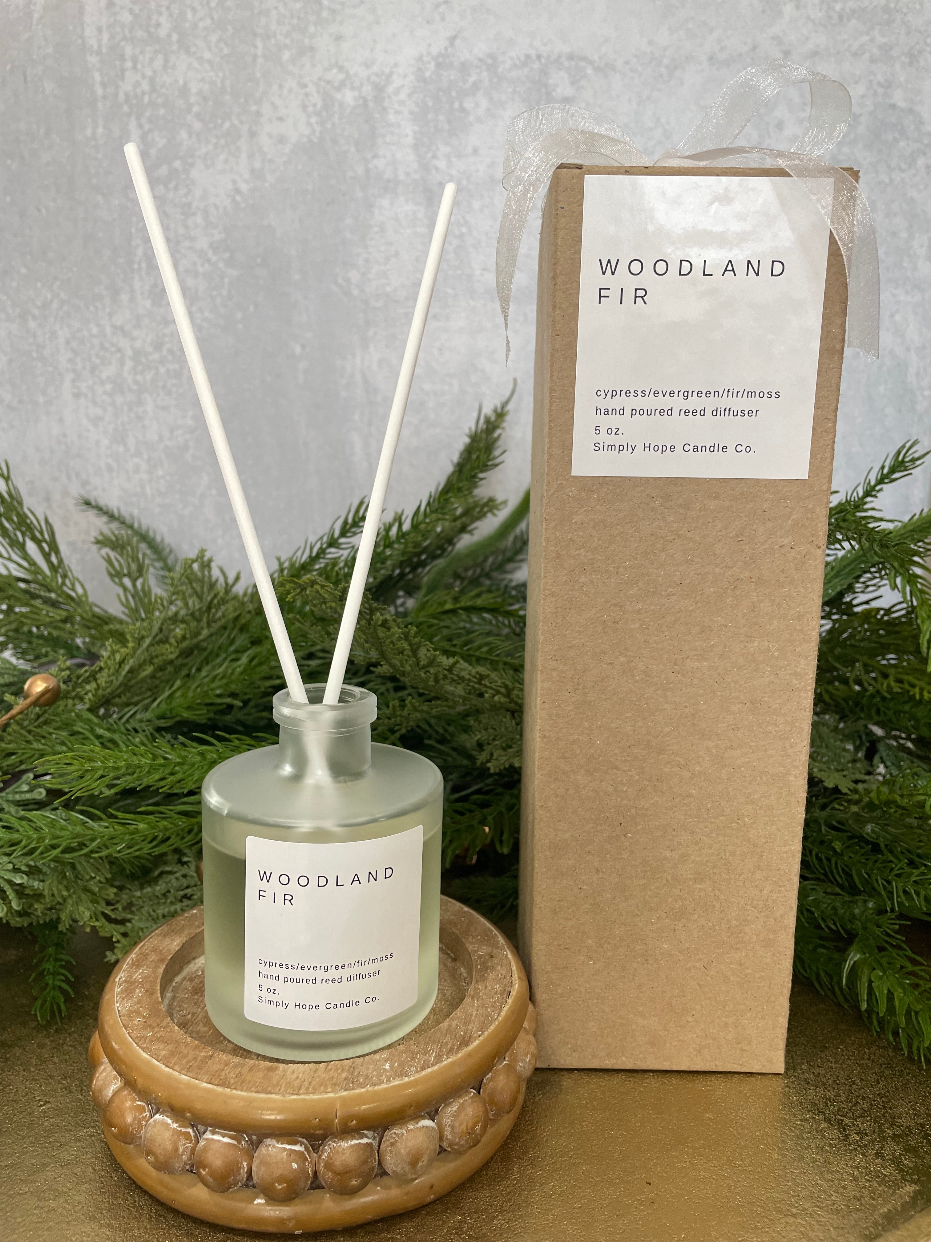 Woodland Fir Reed Diffuser 5 oz (cypress + evergreen + moss)