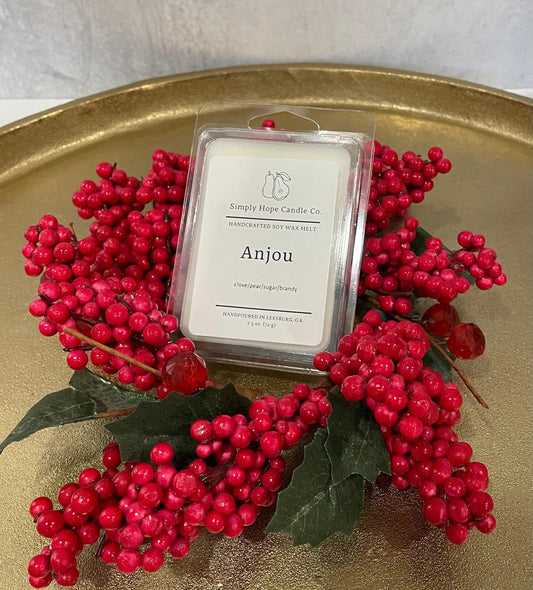 Handmade Scented Soy Wax Melts Anjou Hand poured Small Batch All-Natural Gift Christmas Holiday Winter