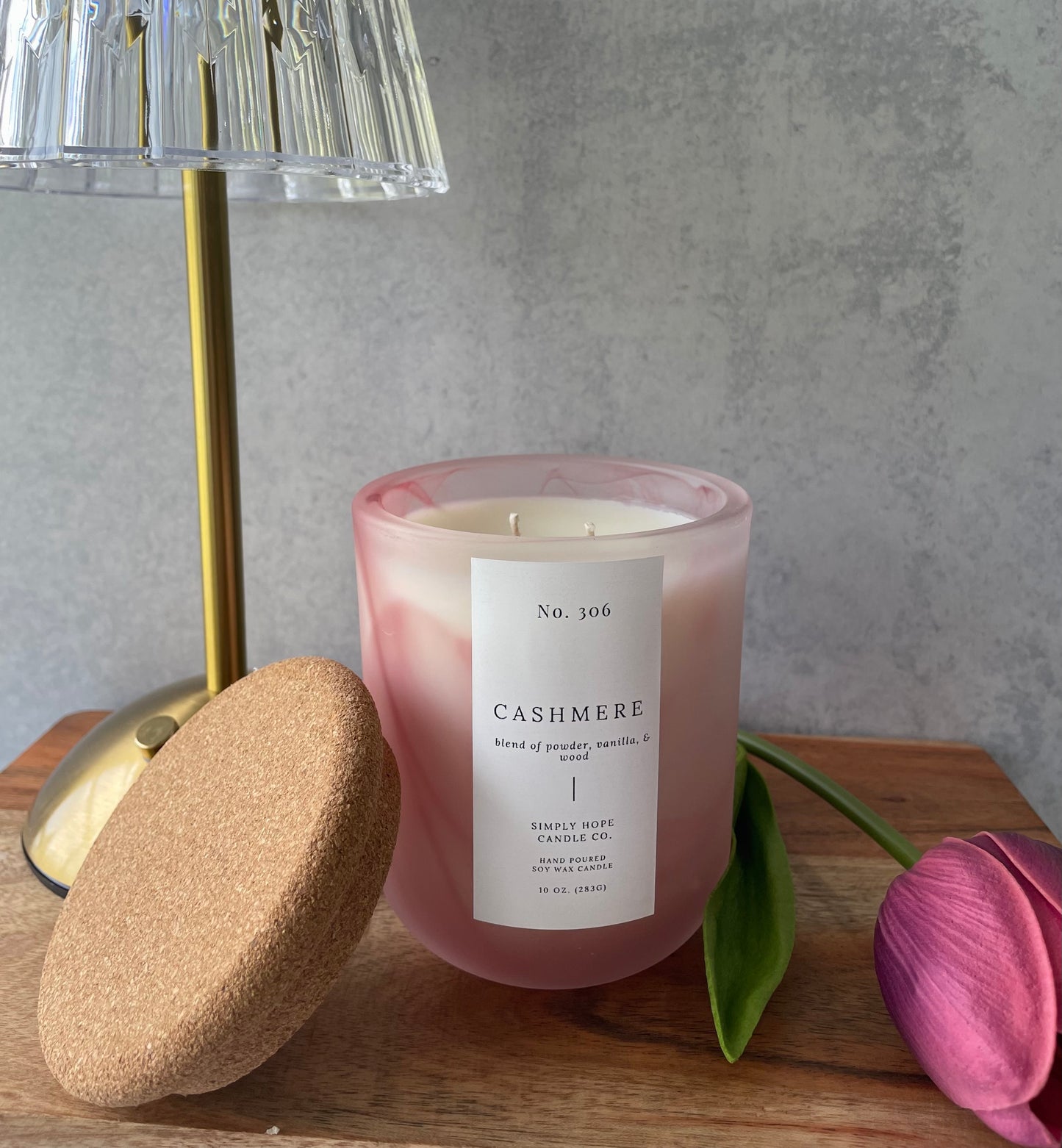 Soy Wax Candle, Cashmere Scent, All Natural, Home Decor, Gift for Her, Hostess Gift, Non-Toxic, Fresh Scent Candle, Hand Made Candle
