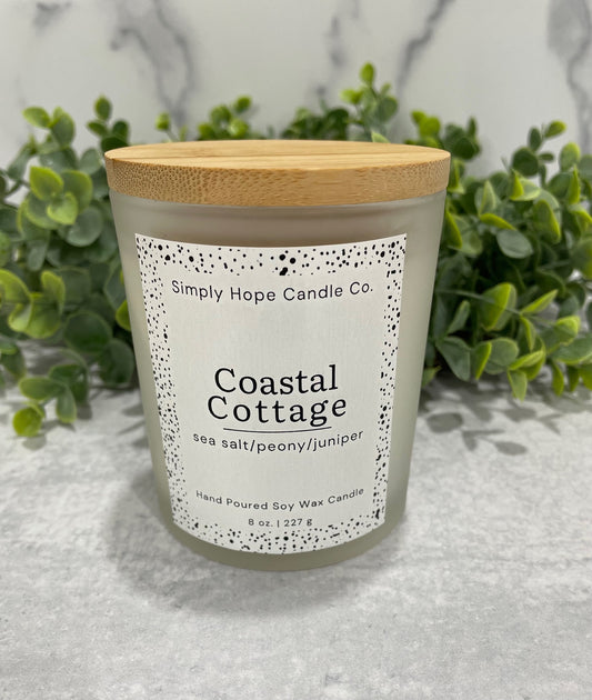 Handmade Soy Wax Candle Coastal Cottage Gift Small Batch Aromatherapy