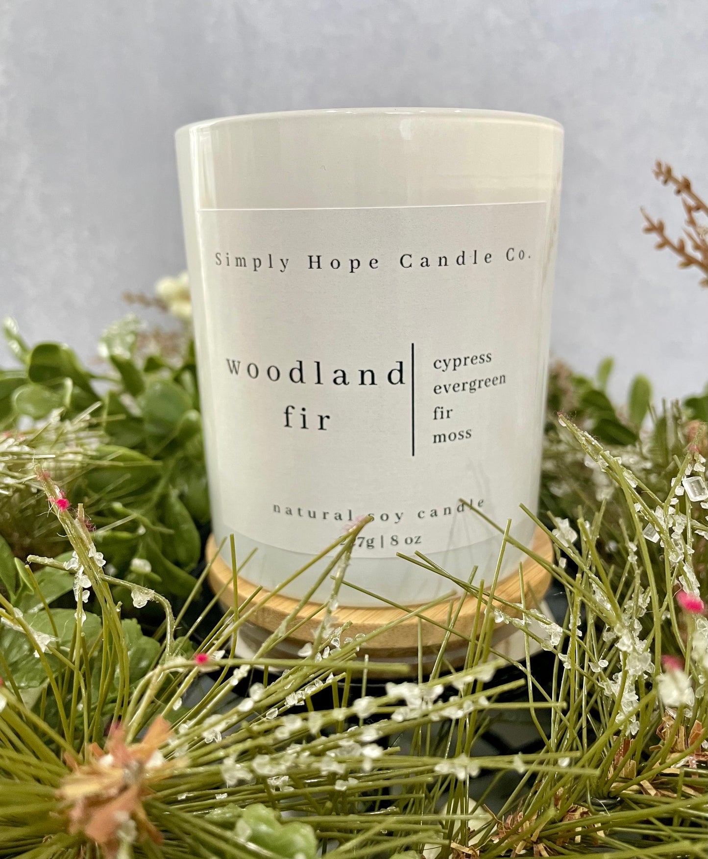 Handmade Soy Wax Candle Woodland Fir Gift Small Batch Aromatherapy Christmas Holidays Winter