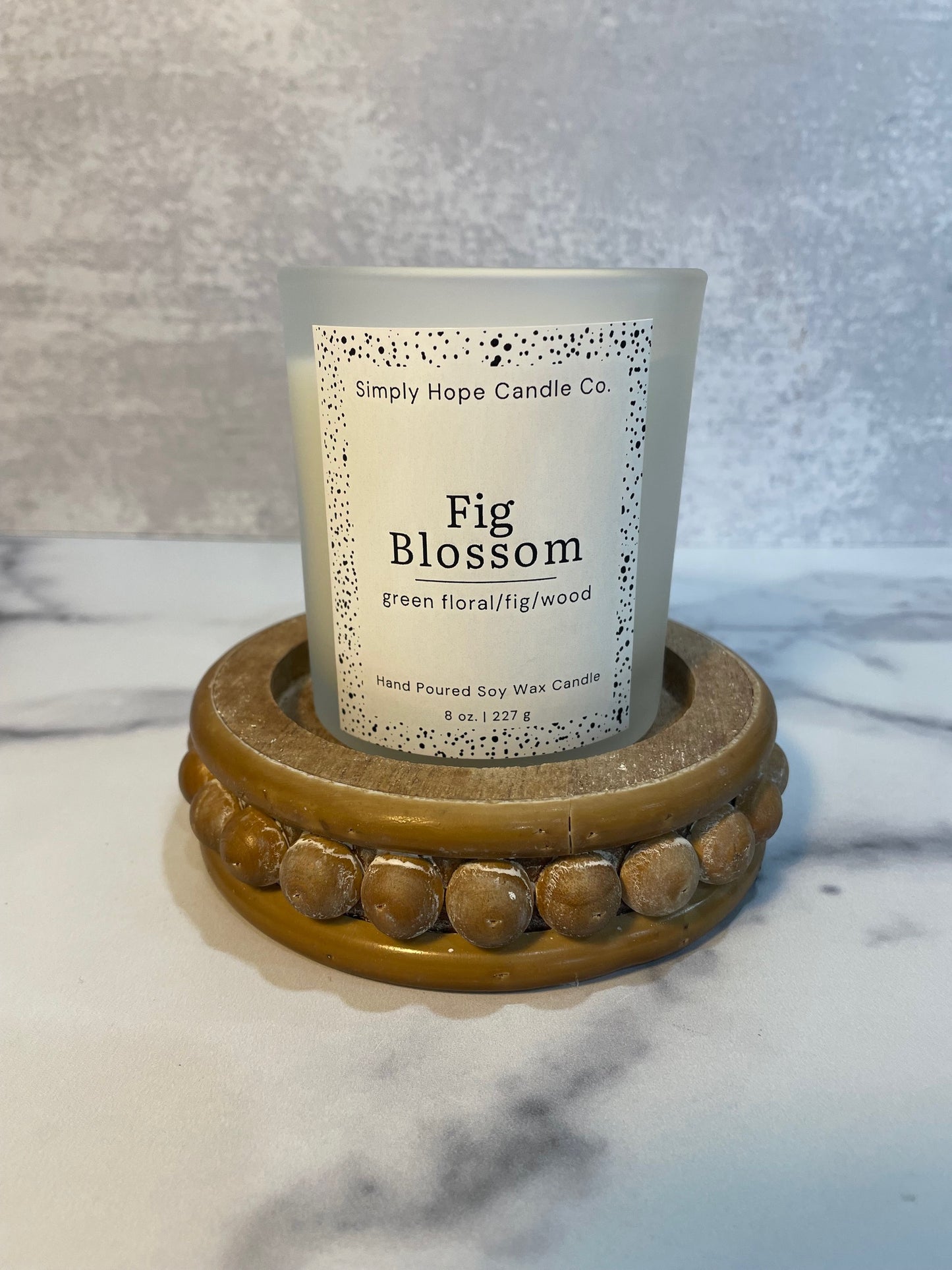 Handmade Soy Wax Candle Fig Blossom Gift Small Batch Aromatherapy