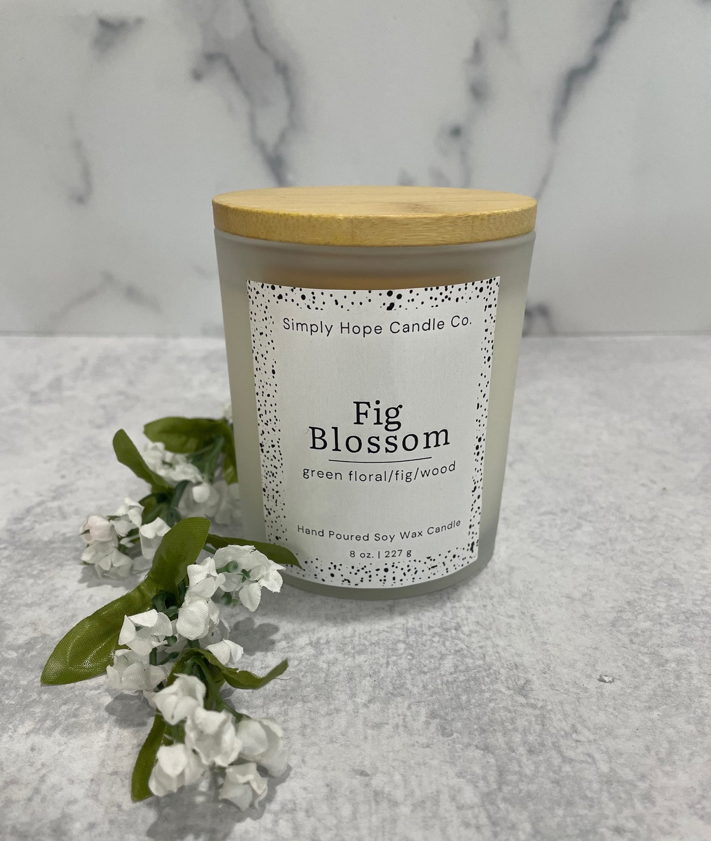 Handmade Soy Wax Candle Fig Blossom Gift Small Batch Aromatherapy