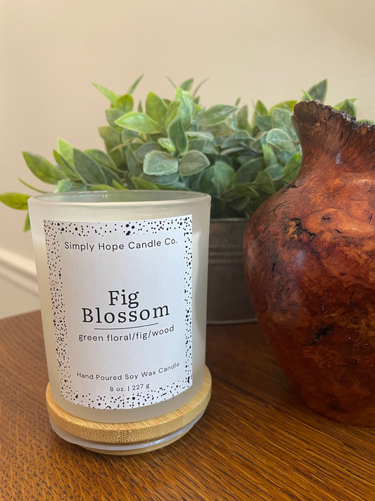 Handmade Soy Wax Candle Fig Blossom Gift Small Batch Aromatherapy