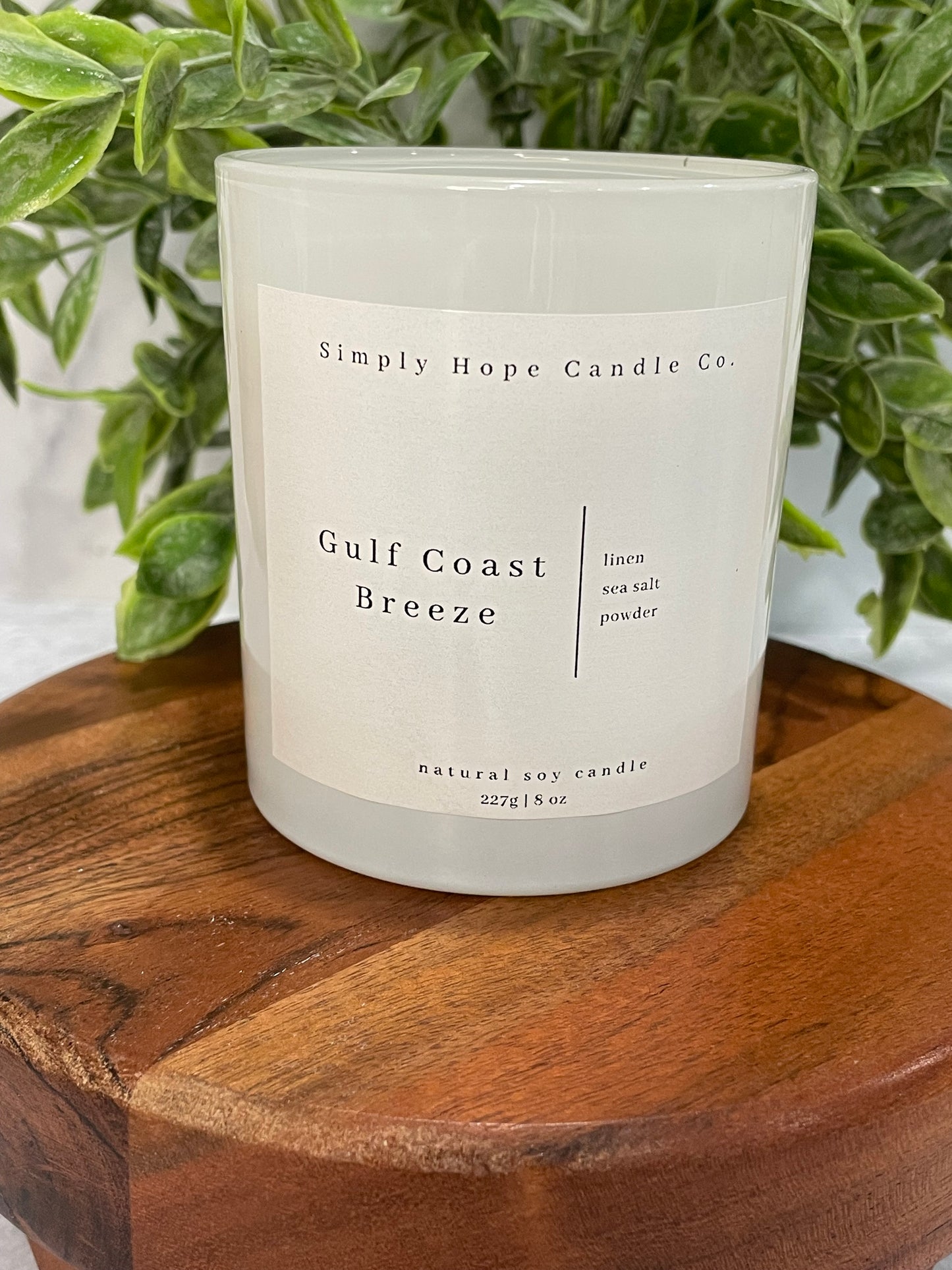Soy Wax Candle, Gulf Coast Breeze Scent, All Natural, Home Decor, Gift for Her, Hostess Gift, Non-Toxic, Fresh Scent Candle, Hand Poured