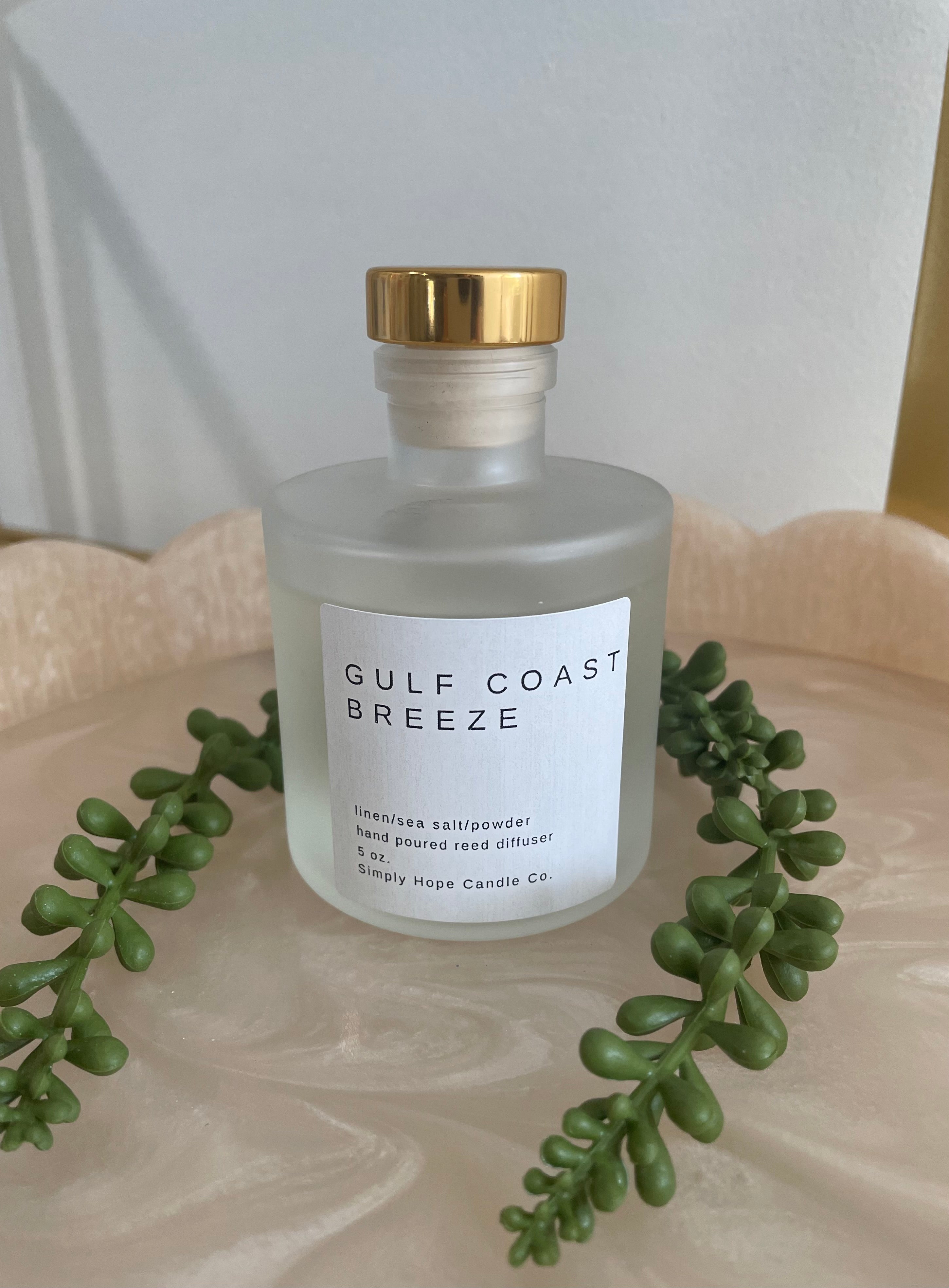 Reed Diffuser Gulf Coast Breeze All Natural Non Toxic Aromatherapy Gift Home Decor