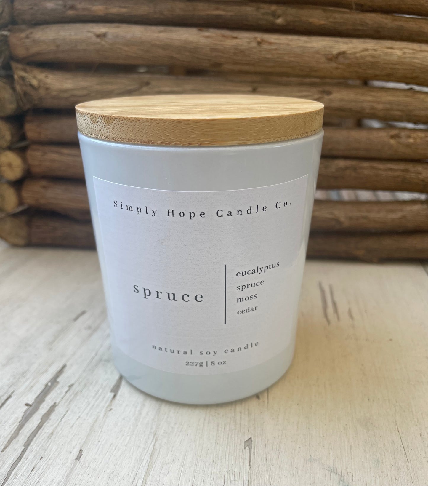 Soy Wax Candle, Spruce Scent, All Natural, Home Decor, Gift for Her, Hostess Gift, Non-Toxic, Fresh Scent Candle, Hand Made Candle