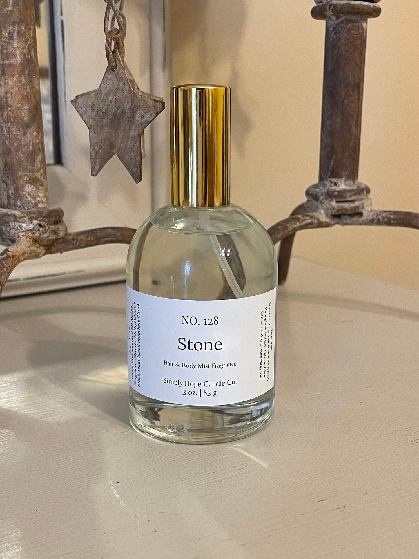 Body Spray, Hair & Body Mist, 3 oz., Stone, Multi Purpose, Room and Linen Spray