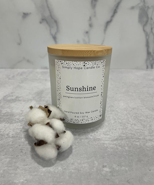 Handmade Soy Wax Candle Sunshine Gift Small Batch Aromatherapy