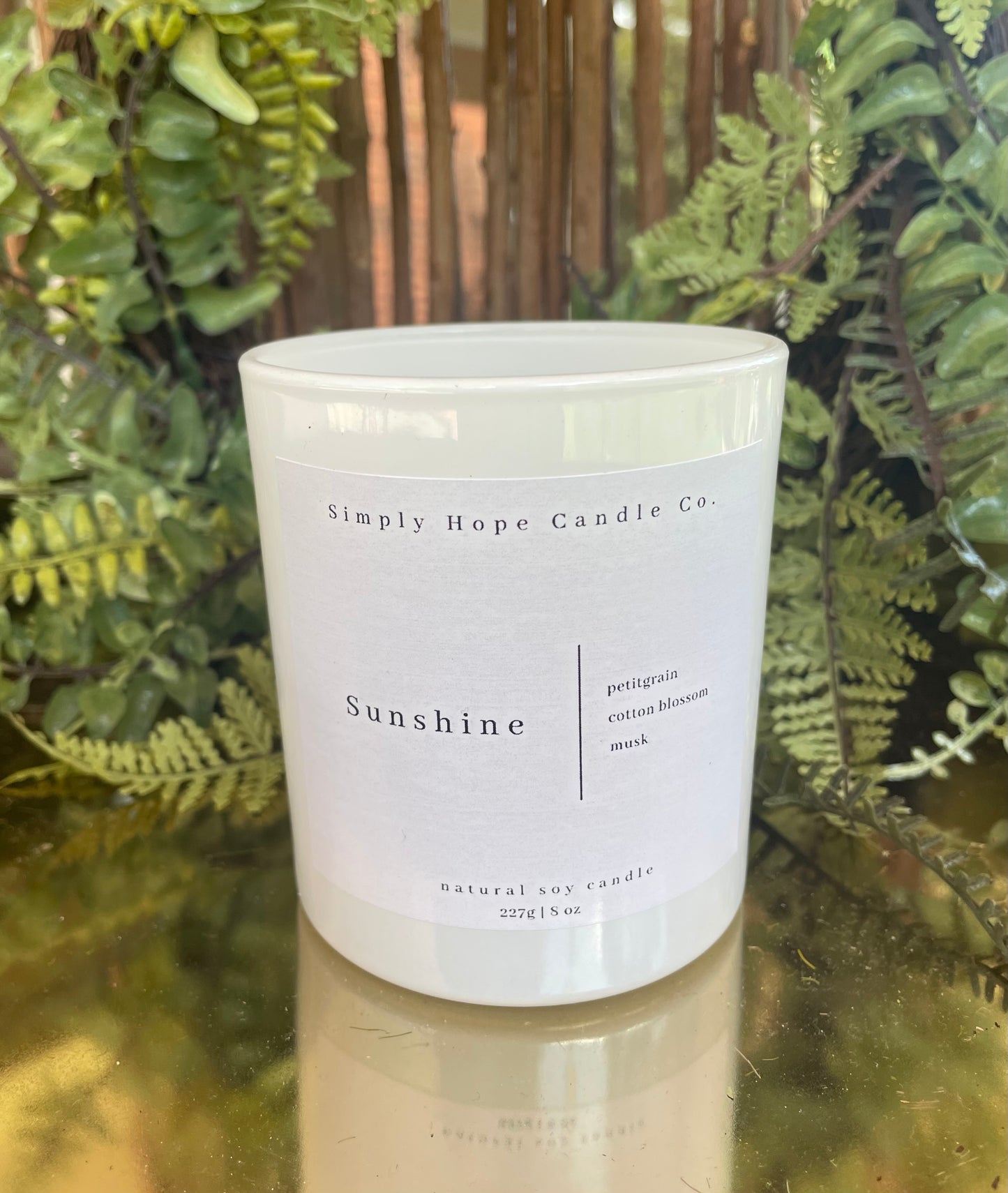 Soy Wax Candle, Sunshine, All Natural, Home Decor, Gift for Her, Hostess Gift, Non-Toxic, Fresh Scent Candle, Hand Poured