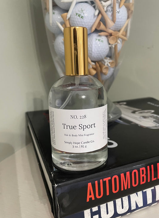 Body Spray, Hair & Body Mist, 3 oz., True Sport, Multi Purpose, Room and Linen Spray