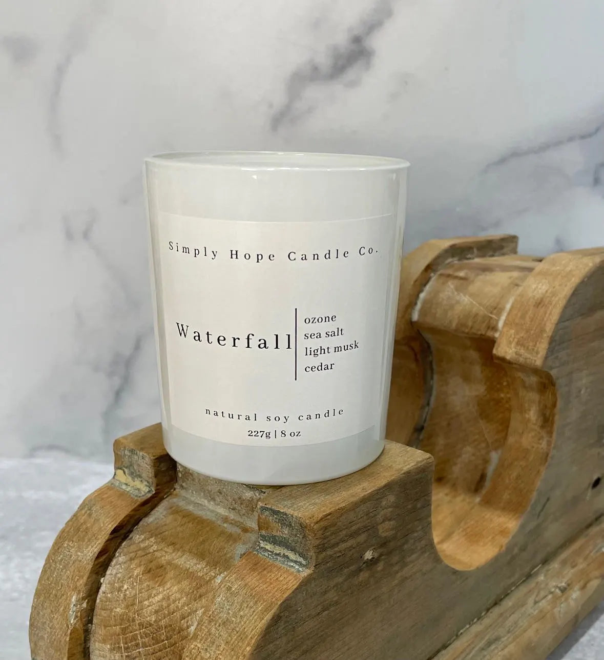 Soy Wax Candle, Waterfall Scent, All Natural, Home Decor, Gift for Her, Non-Toxic, Fresh Scent Candle, Hand Poured Candle