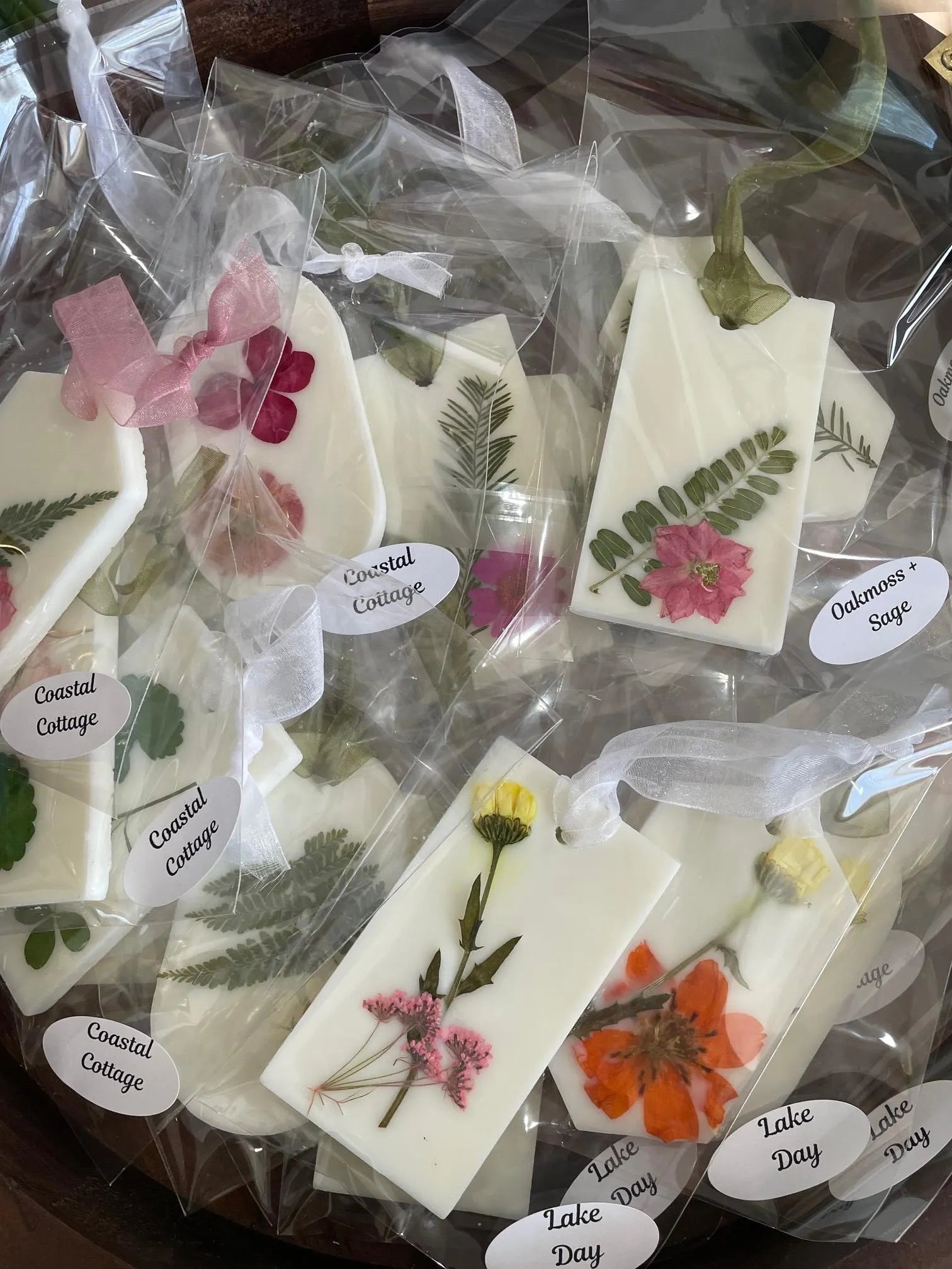 Scented Soy Wax Sachet Tablet Freshener with Dried Flowers Aromatherapy Gift Party Favors