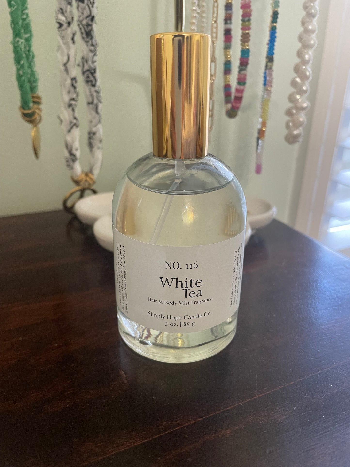 Body Spray, Hair & Body Mist, 3 oz., White Tea,  Multi Purpose, Room and Linen Spray