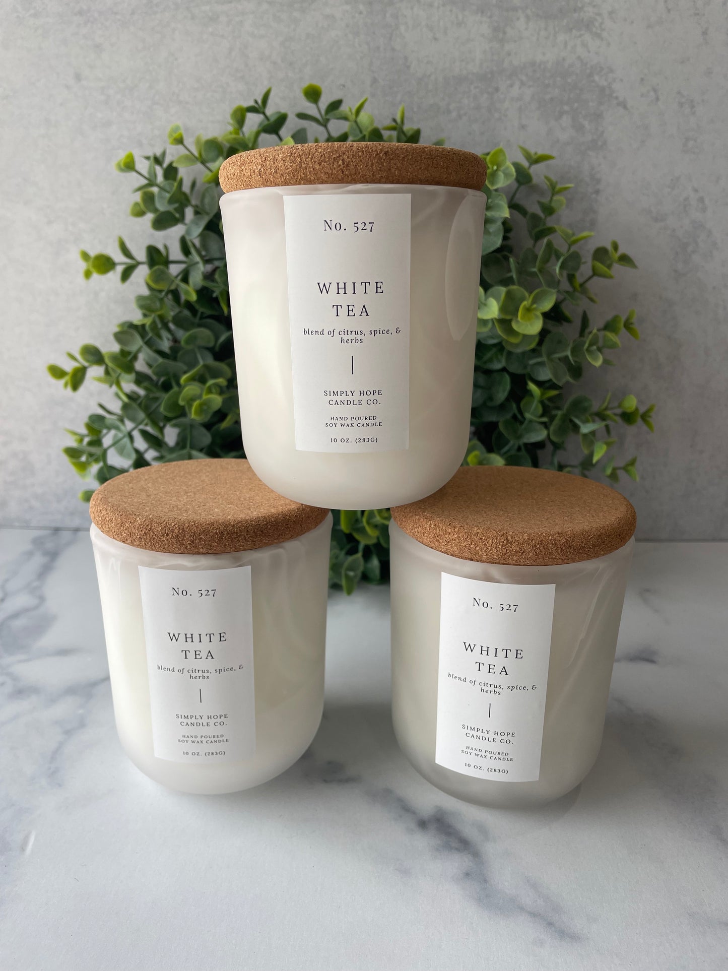 Soy Wax Candle, White Tea Scent, All Natural, Home Decor, Gift for Her, Hostess Gift, Non-Toxic, Fresh Scent Candle, Hand Made Candle