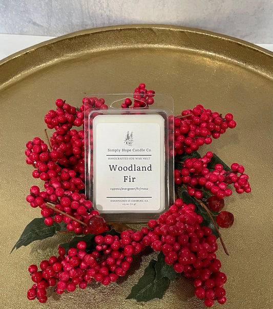 Handmade Scented Soy Wax Melts Woodland Fir Hand poured Small Batch All-Natural Gift Christmas Holiday Winter